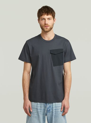 Fabric Mix Pocket T-Shirt